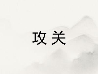 攻关 攻关
