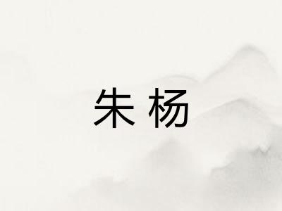 朱杨 朱杨