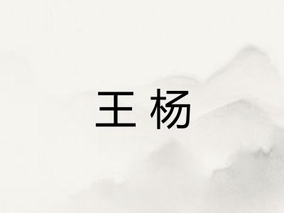 王杨 王杨
