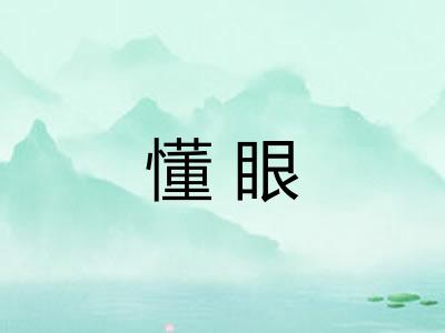 懂眼