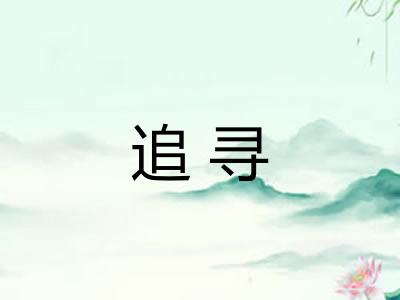 追寻 追寻