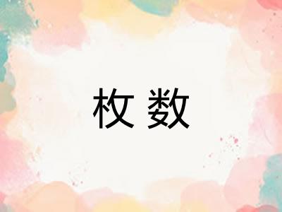 枚数 枚数