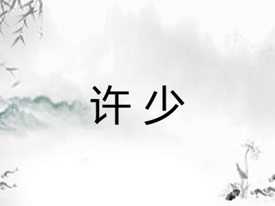 许少 许少