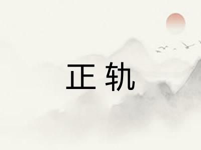 正轨 正轨