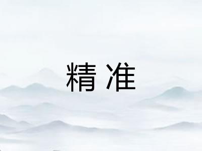 精准