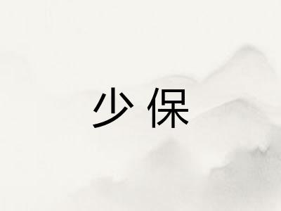 少保 少保