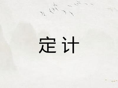 定计
