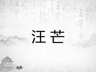 汪芒 汪芒