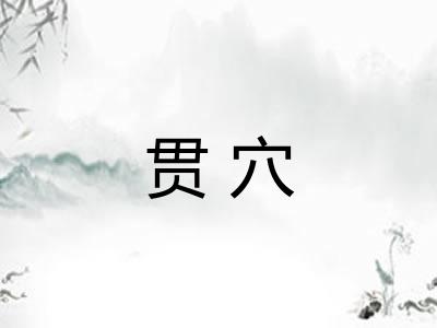 贯穴 贯穴