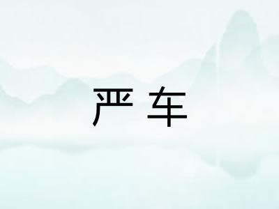 严车 严车