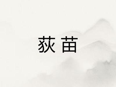 荻苗 荻苗