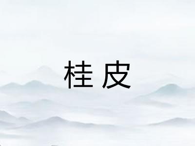 桂皮 桂皮
