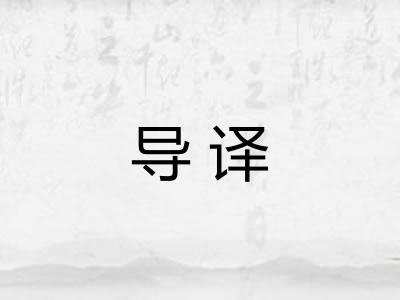 导译 导译