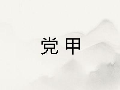 党甲 党甲