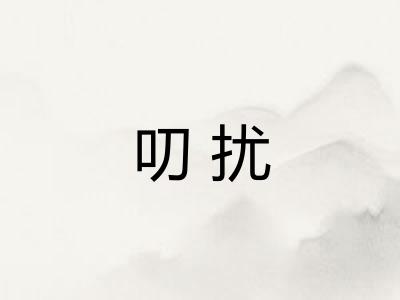 叨扰