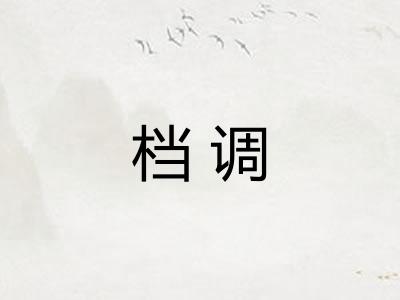 档调 档调