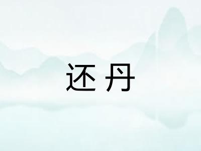 还丹