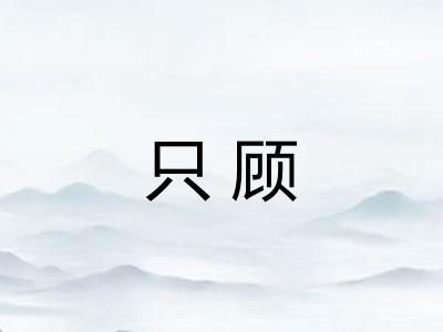 只顾 只顾