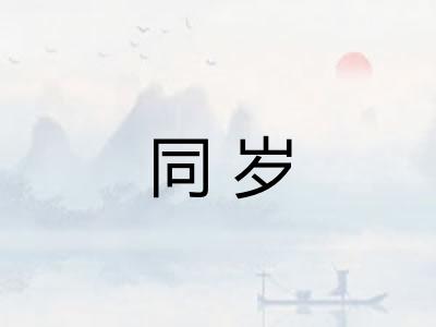 同岁 同岁