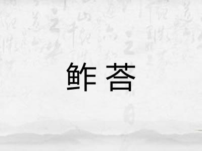 鲊荅 鲊荅