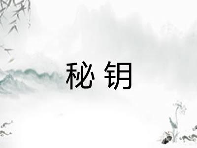 秘钥 秘钥