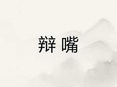辩嘴 辩嘴