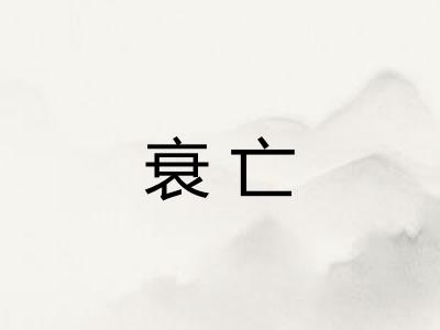 衰亡 衰亡
