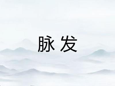 脉发 脉发