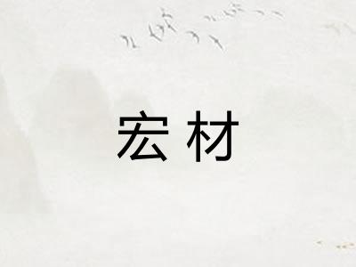 宏材 宏材