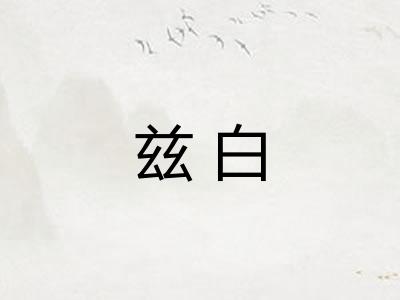 兹白 兹白