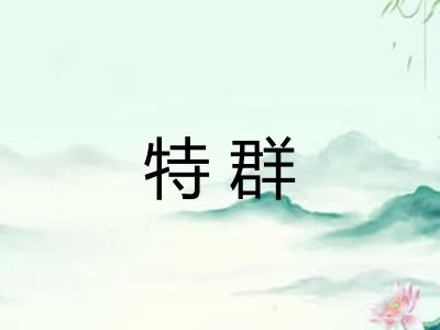 特群 特群