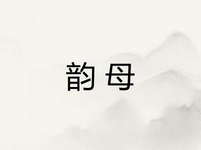 韵母 韵母