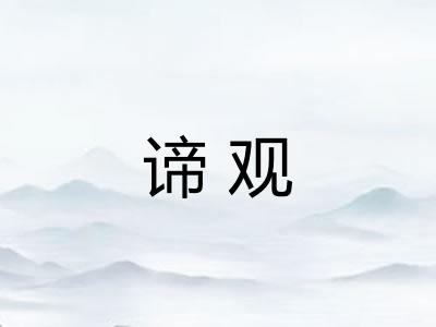 谛观
