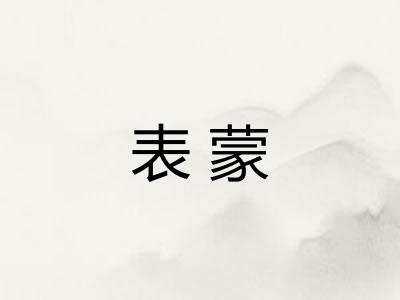 表蒙 表蒙
