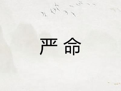 严命 严命