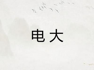 电大 电大
