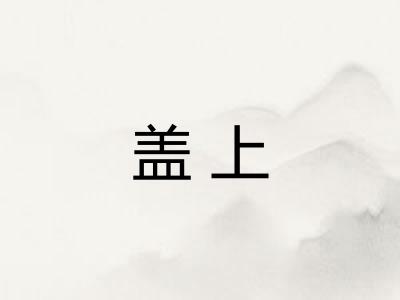 盖上