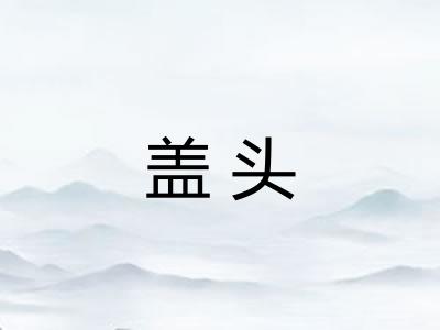 盖头 盖头