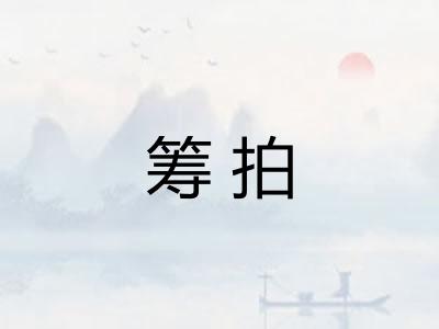 筹拍