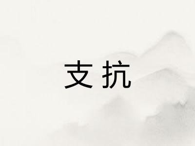 支抗 支抗