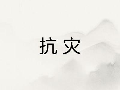 抗灾 抗灾