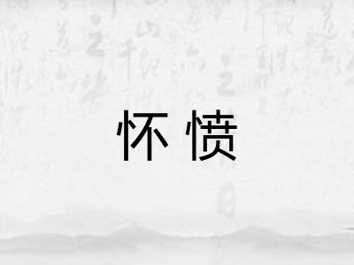 怀愤