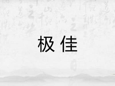 极佳 极佳