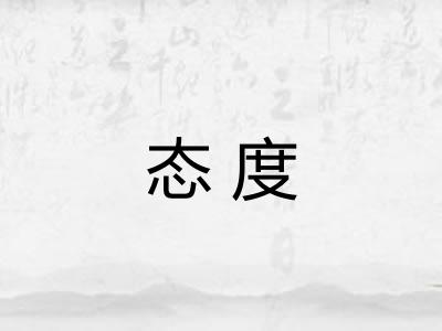 态度 态度