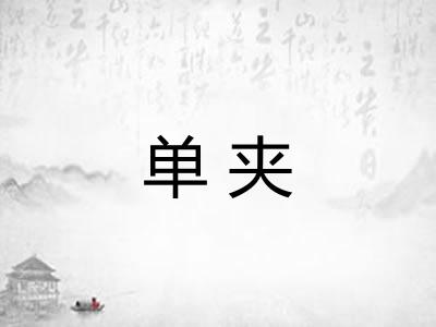 单夹 单夹