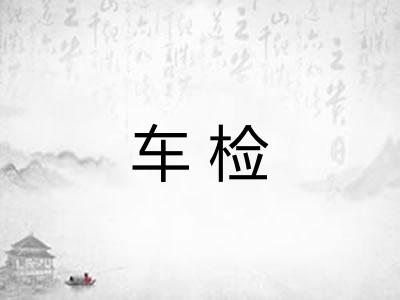 车检 车检