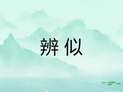 辨似 辨似