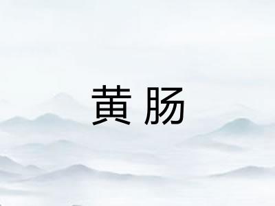 黄肠 黄肠
