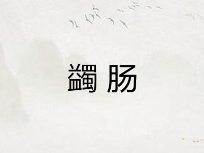 蠲肠 蠲肠