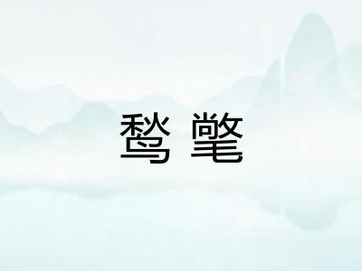 鹙氅 鹙氅